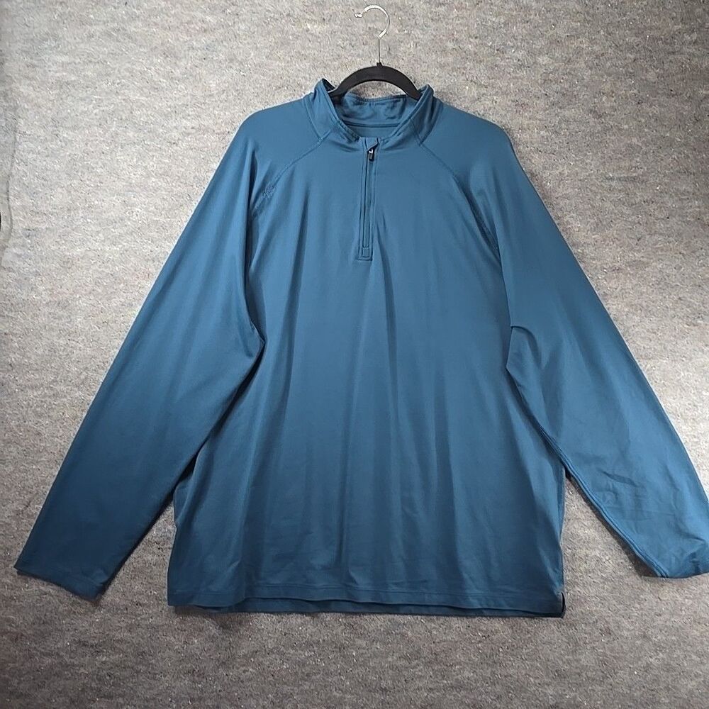 Rhone Session 1/4 Zip Pullover Mens XXL Teal Performance Long Sleeve Sweatshirt